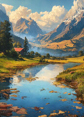 lake in the mountains