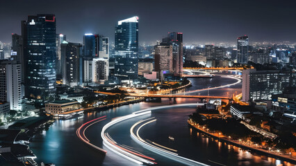 Obraz premium Cityscape photography vibrant