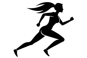 A man running silhouette vector illustration