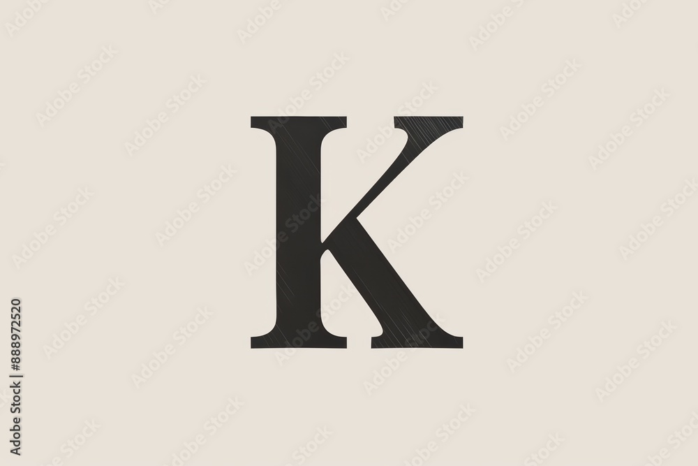 Fototapete a minimalist illustration of the letter k showcasing clean lines and a simple design suitable for mo