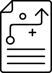 Fototapeta premium Strategy Icon Outline Style