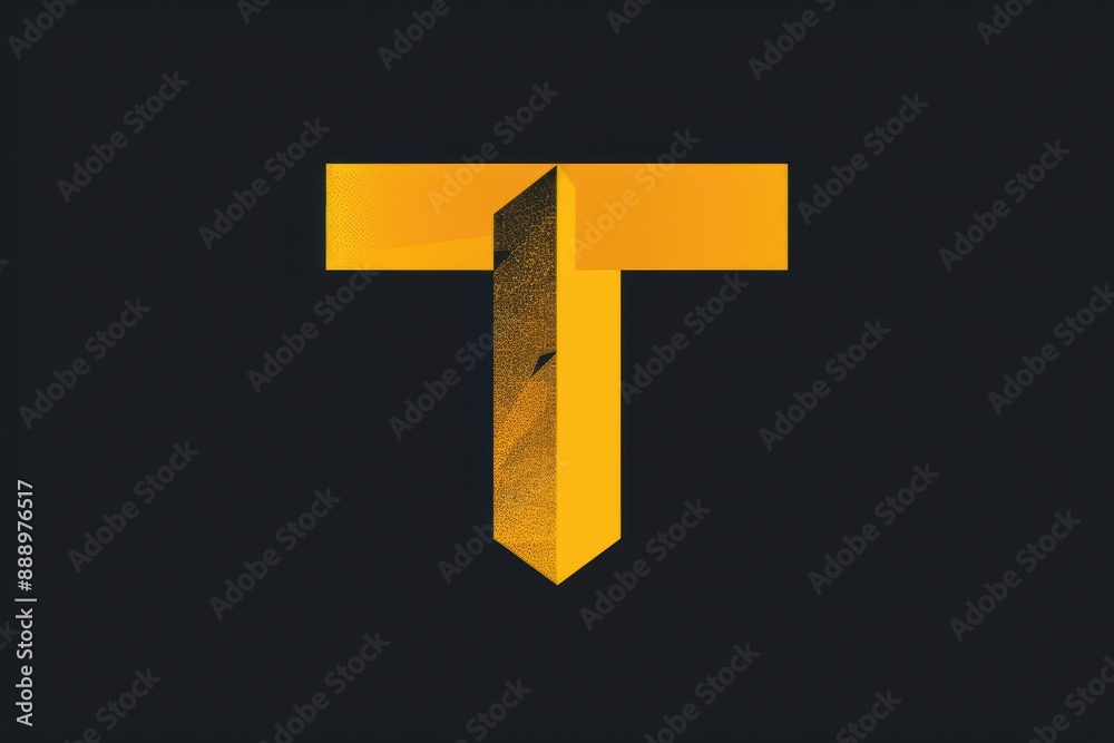 Fototapete a minimalist illustration of the letter t with clean lines and a simple yet stylish design. this gra
