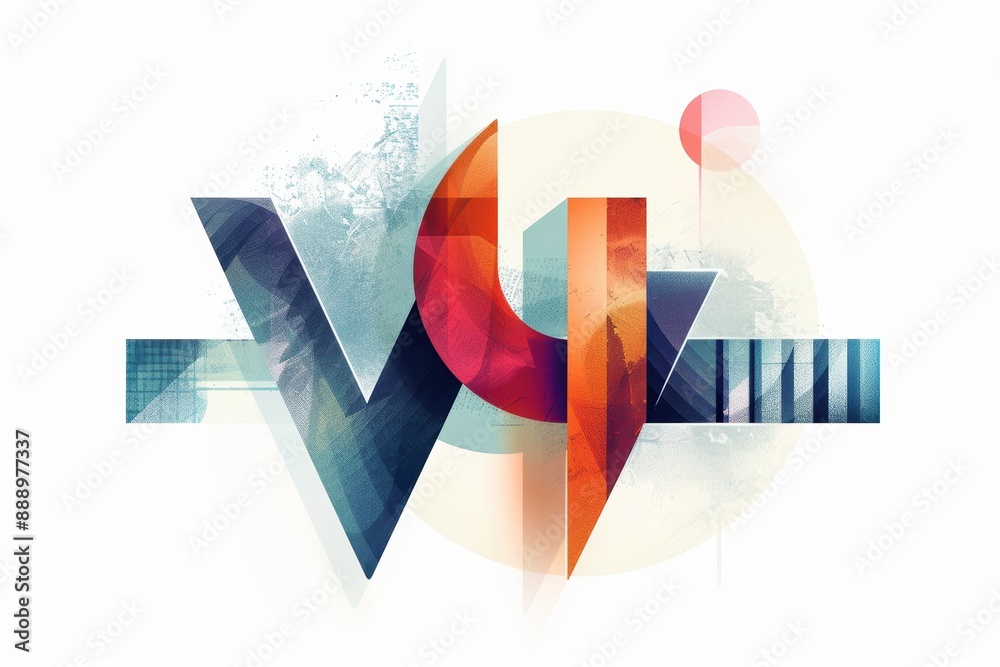 Fototapete a stylized illustration of the letter w featuring a sleek and modern design with clean lines and min