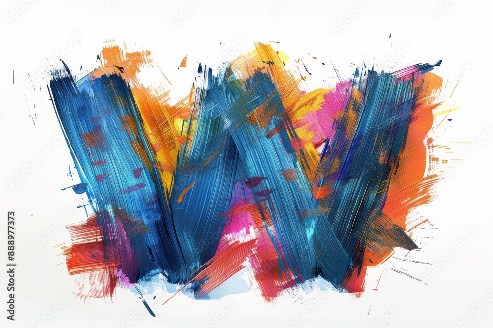 Fototapete an artistic illustration of the letter w with each stroke designed to convey a sense of motion and e