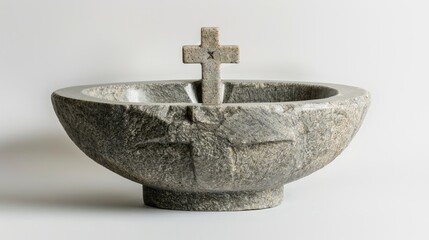 Baptismal font made of soapstone