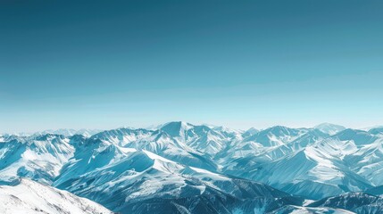 Majestic mountains under clear skies