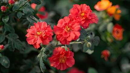 Helianthemum Fireball Syn Mrs C W Earle Double Red Rock Rose in summer