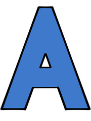 シンプルなアルファベットAのイラスト素材