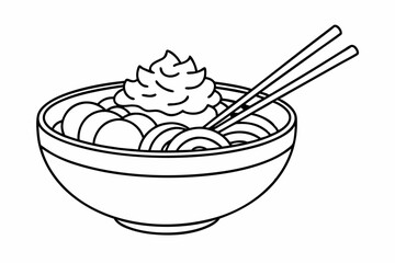chopsticks lunch food cooking dish illustration