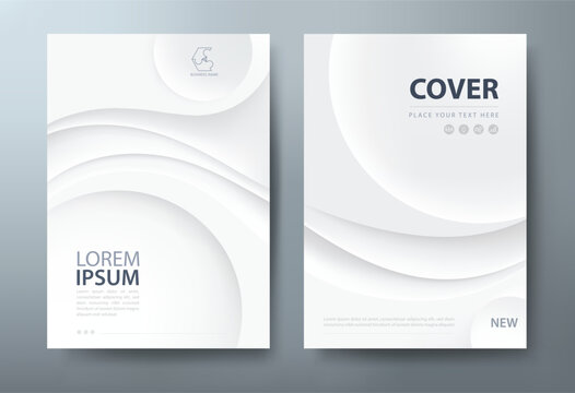 Elegant Abstract White Gradient Template for Flyer, Covers, Documents, and Catalogs. layout in A4 size