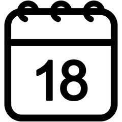 18 Calendar Date Icon
