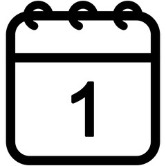 1 Calendar Date Icon