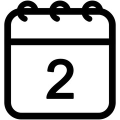 2 Calendar Date Icon