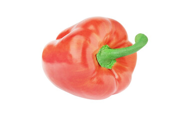 Red sweet pepper isolated on a white background
