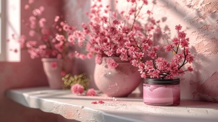 Fototapeta premium beautiful background for beauty clinic, advertising, mockup with copy space .