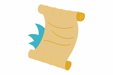 parchment shaped paper sheet transparentsilhouette vector illustration