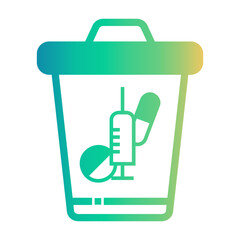 medical waste Line Gradient Icon