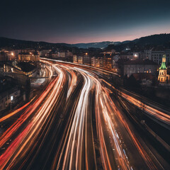 Fototapeta premium Urban Traffic Dynamics in Switzerland and Nepal