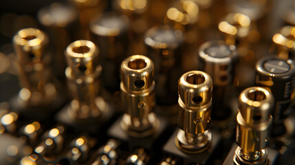 Detailed Close-Up of a Precision-Engineered Connector Socket for Versatile Electronic Applications