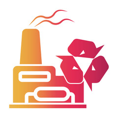 recycling plant Gradient icon