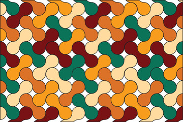 Seamless geometric pattern background, vector abstract circles,bauhaus pattern background, with retro color.