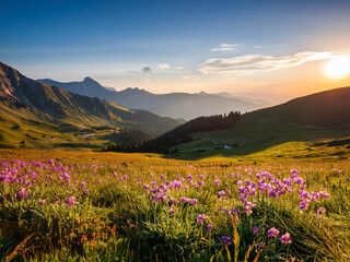 Fototapeta premium spring in the mountains