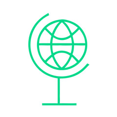 Obraz premium Icon of Earth Globe with Clean Straight Lines and Shapes