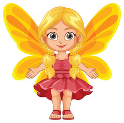 Cute Fairy with Yellow Wings