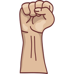Naklejka premium Clenched fist hand icon design