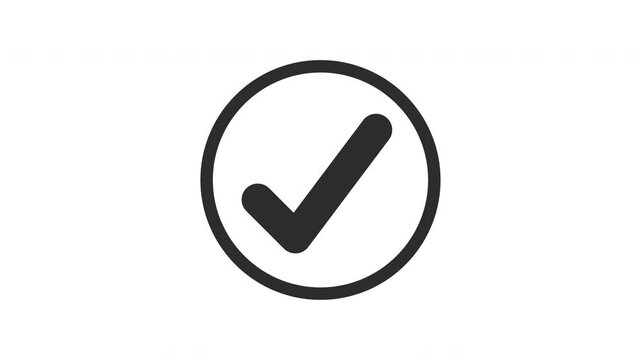 Smooth check mark animation. High quality 4k video