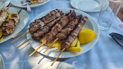 souvlakia souvlaki or suvlaki greek meat traditional food