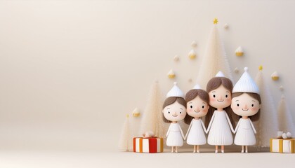 happy family celebrating christmas