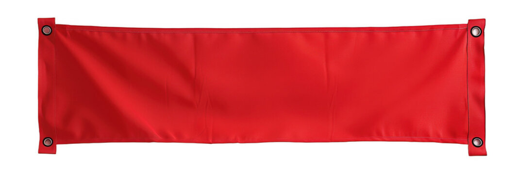 Red Fabric Banner with Eyelets