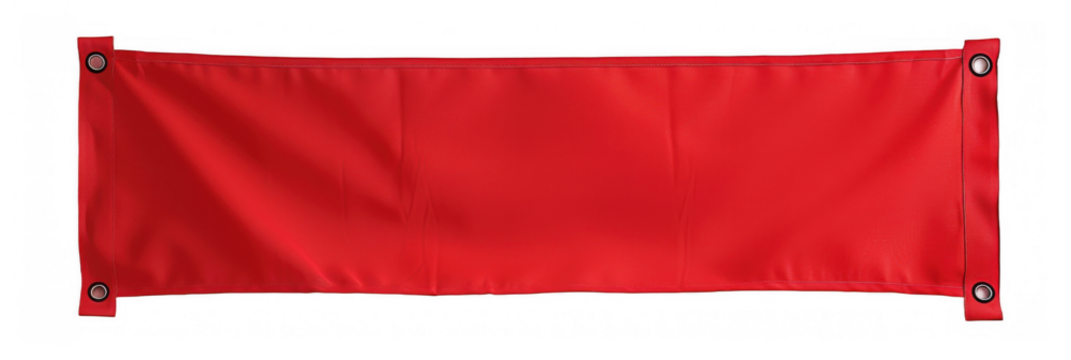 Red Fabric Banner with Eyelets