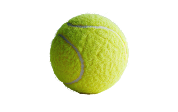 A lone tennis ball, ready for play