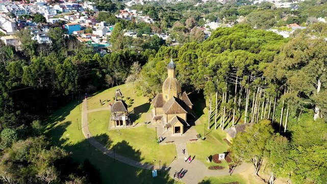 Tingui Park At Curitiba Parana Brazil. Captivating Aerial View Of Plantations Forming Geometric Patterns. Business Sky Downtown Cityscape. Outdoor Downtown Famous. Curitiba Parana.