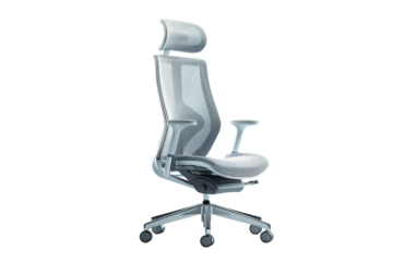 Ergonomic office chair with mesh back and seat, swivel base, and adjustable armrests