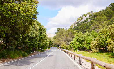 Reise nach Mallorca. Die Passstraße nach Lluc.