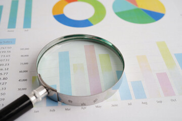 Stethoscope and US dollar banknotes on chart or graph paper, Financial, account, statistics and...