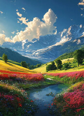 lake in the mountains