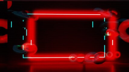 background red frame with glowing lights