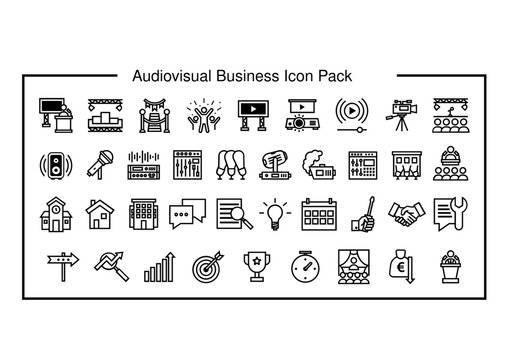Audiovisual Business Icon Pack 