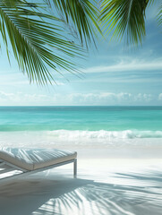 Obraz premium beach resort with palms 