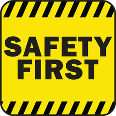 safety first signage ready to print