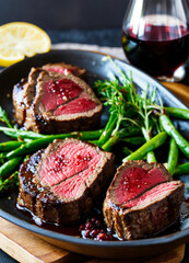 beef steak with vegetables