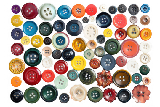 Collection of Colorful Assorted Buttons