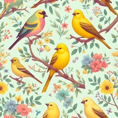 Fototapeta premium Canary pattern design