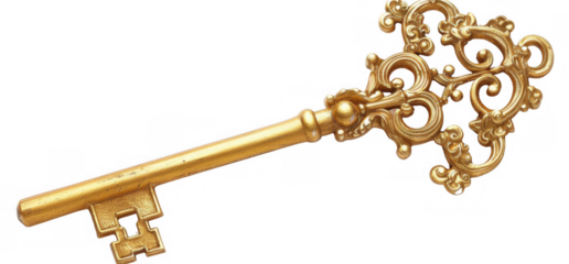 Ornate Vintage Golden Key