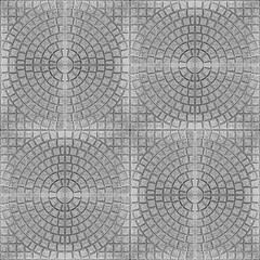 Seamless texture tile of self-locking concrete pavement for use in external applications - Useful for rendering