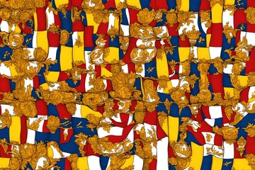 Obraz premium Papal States Flag background 